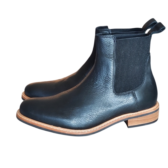 Nisolo Javier Black Leather All Weather Chelsea Ankle Boots Men's - Picture 1 of 15